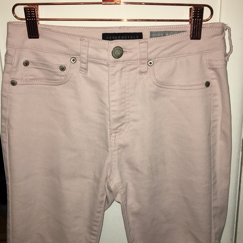 Light Pink High Waisted Ankle Jegging